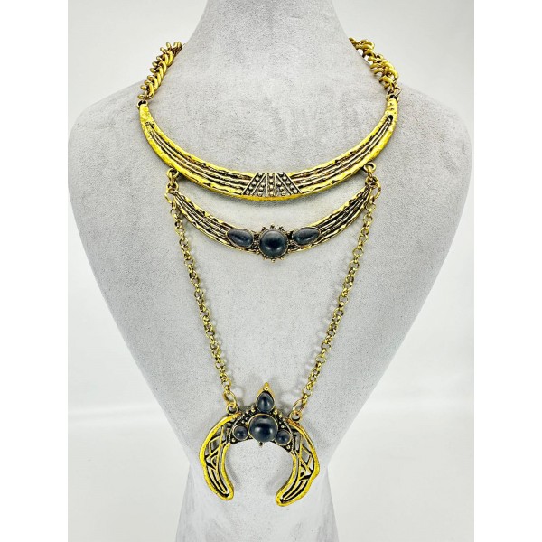 Gold Taşlı Kolye